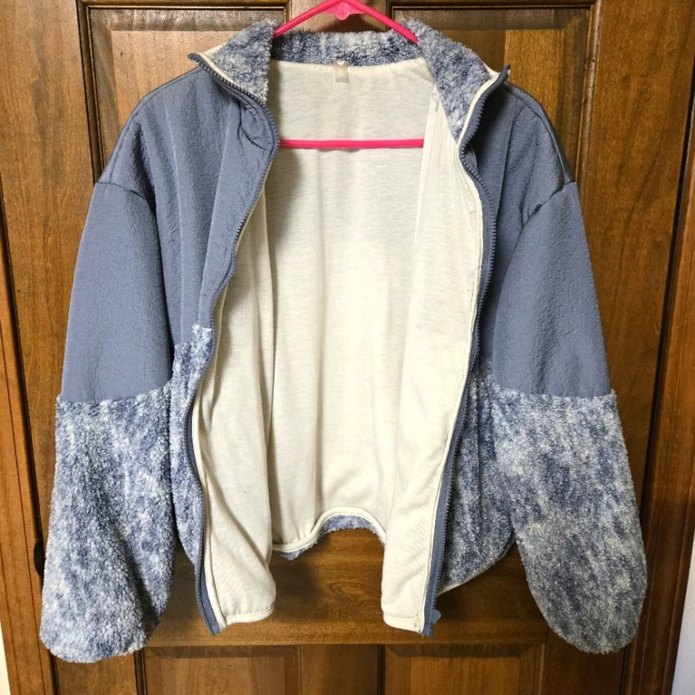 MTA Sport Blue Part Sherpa Jacket, L (PTP=23